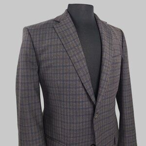 Pronto Uomo Modern Fit Men's Check 2 Button Sports Coat Blazer 40R